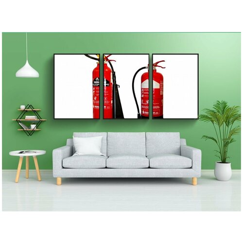 фото Набор модулных постеров для интерьера "тревога, пакетный, горящий" 60x90 см. в тубусе, без рамки lotsprints