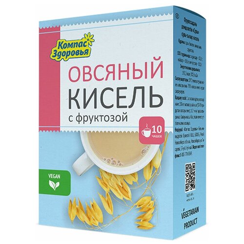 фото Кисель овсяно-льняной овсяный с фруктозой компас здоровья, 150 г