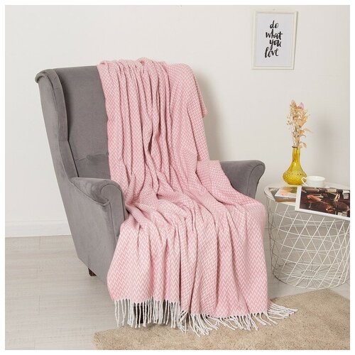 фото Плед валенсия, 140х200 см, антонио бел/роз 9005993,хлопок 50%,п/э30%,пан 20% vladi