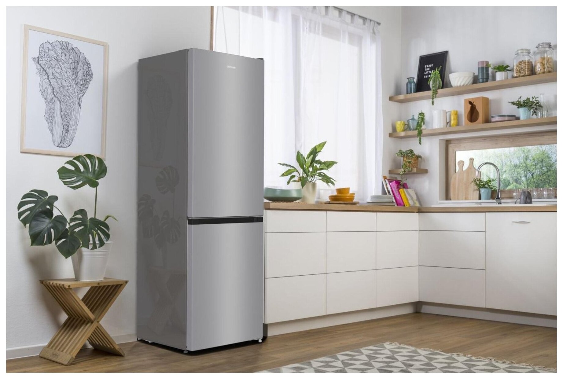 Холодильник GORENJE , двухкамерный, серебристый металлик - фото №5