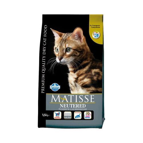 FARMINA Сухой сбалансированный корм для стерилизованных кошек и кастрированных котов Matisse курица 7100 | Matisse Neutered 1,5 кг 39056 (2 шт)