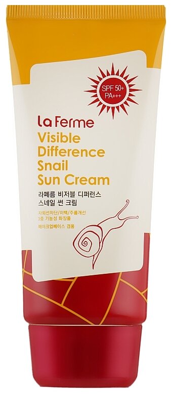 Farmstay крем La Ferme Visible Difference Snail Sun Cream, SPF 50, 70 г