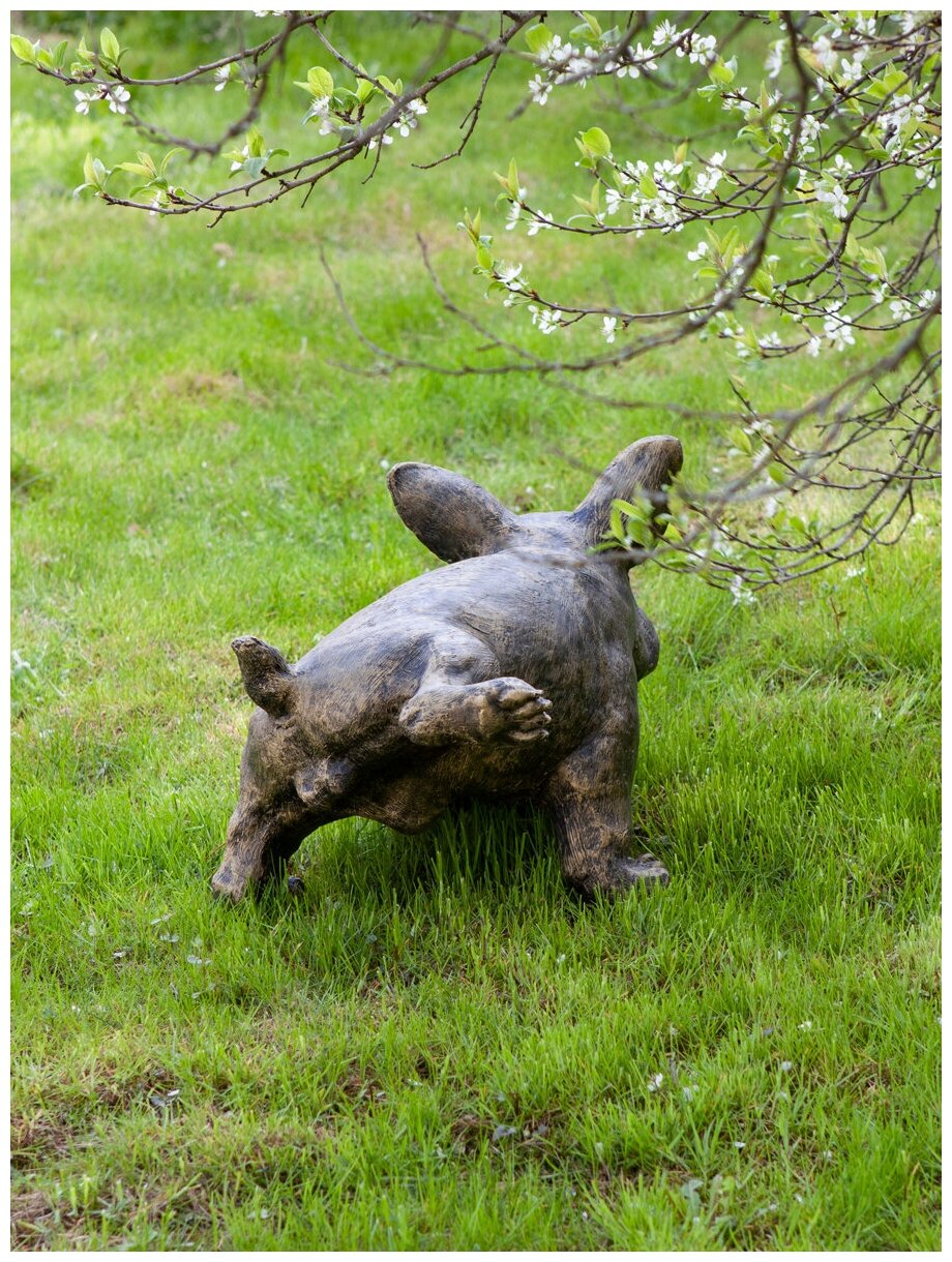 Садовая скульптура BOGACHO Собака Клайд бронзового цвета ручная работа - фотография № 2