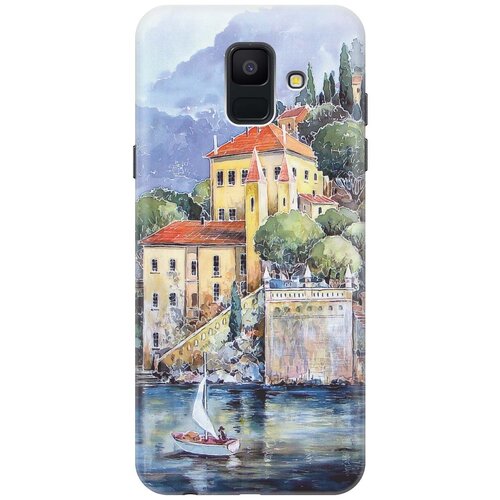 фото Gosso ультратонкий силиконовый чехол-накладка для samsung galaxy a6 (2018) с принтом "город у моря"
