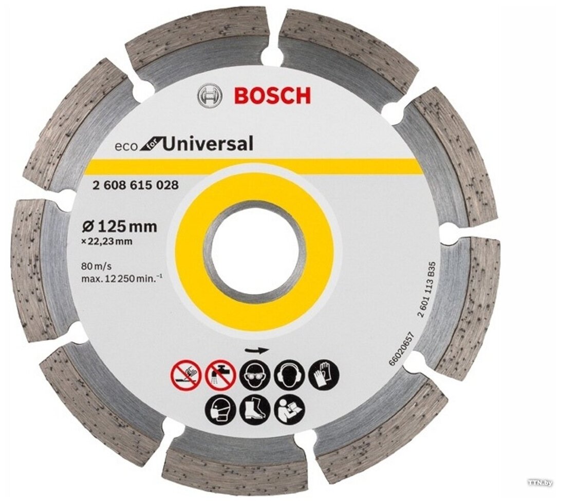 10 Алмазных дисков Bosch ECO Universal 125x22.2 мм (2608615041)