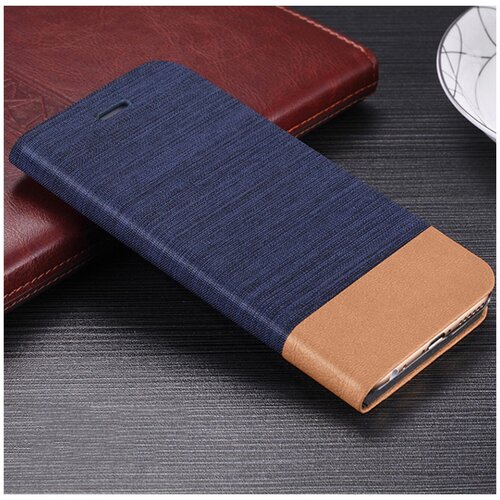 фото Чехол-книжка mypads для xiaomi mi 9 на жёсткой металлической основе синий