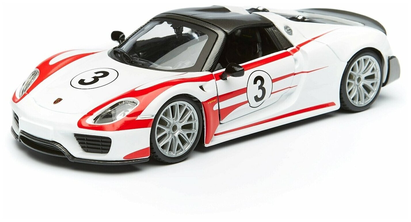 Bburago Машинка металлическая ралли 1:24 Porsche 918 Weissach, 18-28009