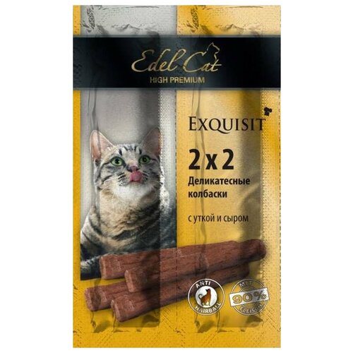 Edel Cat (Эдель Кэт) Колбаски Мини Утка/Сыр для кошек 4шт