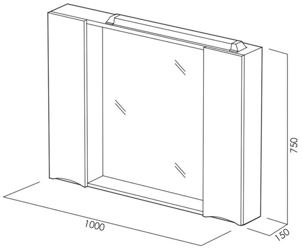 Зеркало-шкаф BelBagno Marino 1000 MARINO-SPC-1000/750-2A-BL-P - фотография № 5