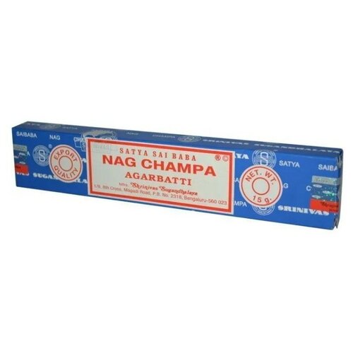 Благовония Satya Nag Champa (Наг Чампа) 100 г, 85 палочек., синий  - Купить