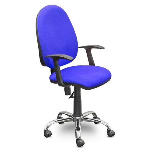 Кресло UP_EChair 223 PC ткань синяя С06, хром