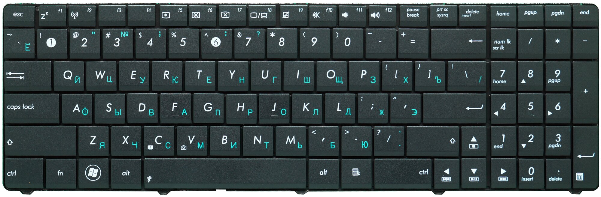 Клавиатура для Asus X55A N53 N52 K53 550₽