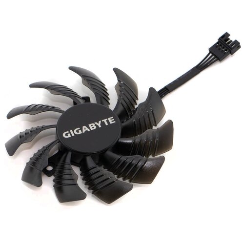 Вентилятор для видеокарты GIGABYTE T128010SU, черный комплект кулеров для видеокарты t128010su 75мм 4pin прозрачный