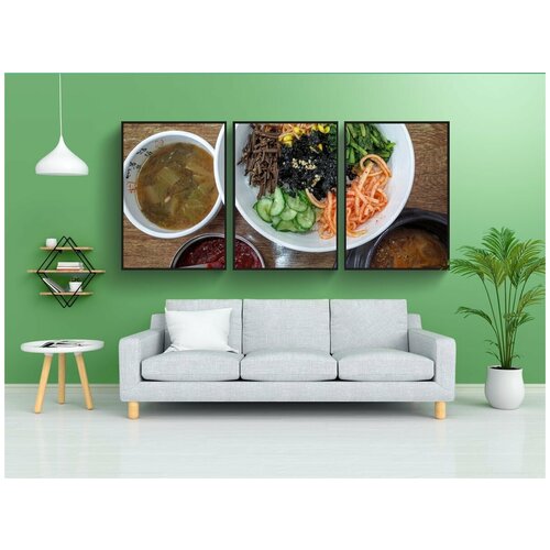 фото Набор модулных постеров для интерьера "питание, боб, республика корея" 60x90 см. в тубусе, без рамки lotsprints