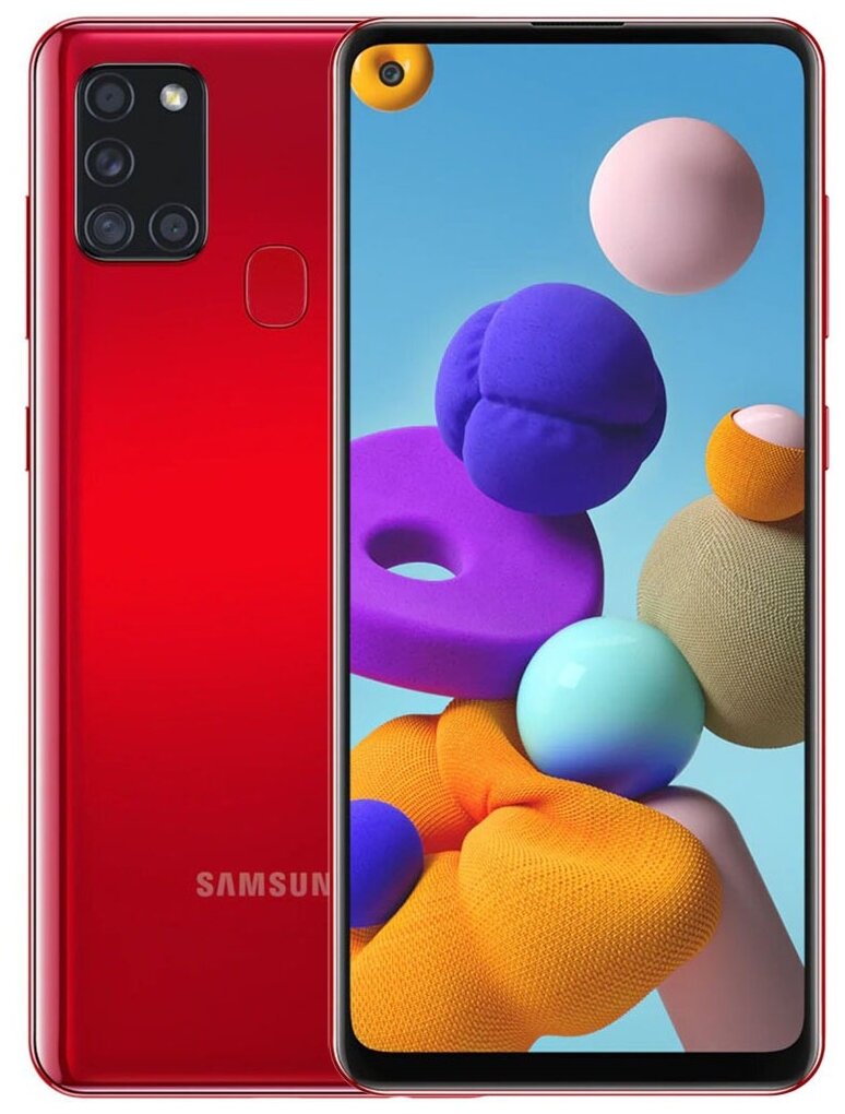 Смартфон Samsung Galaxy A21s 3/32 ГБ, Dual nano SIM, красный