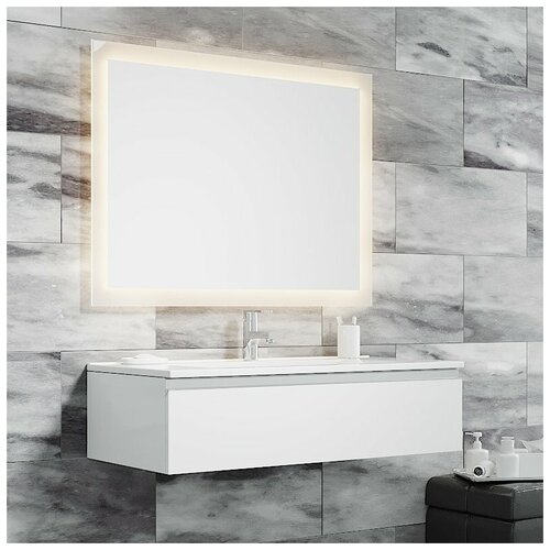 Мебель для ванной Sanvit Авеню 1 100, белая (тумба с раковиной + зеркало)