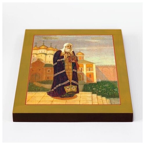 Священномученик Ермоген патриарх Московский, икона на доске 20*25 см