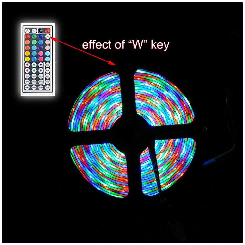 Светодиодная лента. Комплект для светодиодной подсветки Огонек 15, RGB (2*5метров , IP20, блок питания, пульт ДУ и контроллер) - фотография № 3