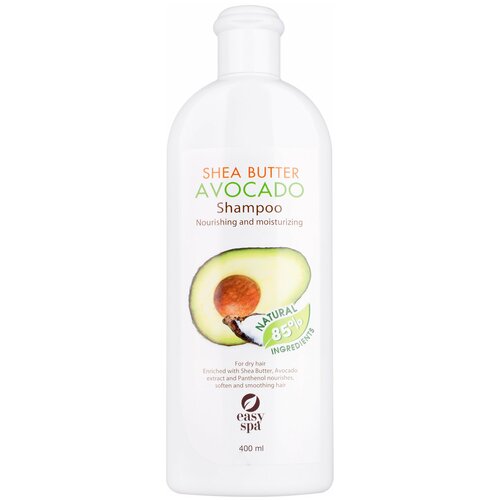 EASY SPA Шампунь питательный и увлажняющий для сухих волос Shea Butter Avocado, 400 мл