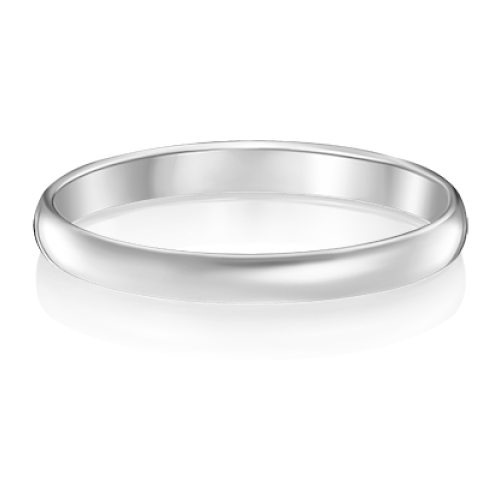 PLATINA jewelry Обручальное кольцо из белого золота без камней 01-3916-00-000-1120-11, размер 15