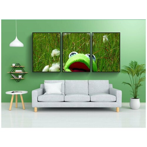 фото Набор модулных постеров для интерьера "пушица, болотистый луг, цвести" 60x90 см. в тубусе, без рамки lotsprints