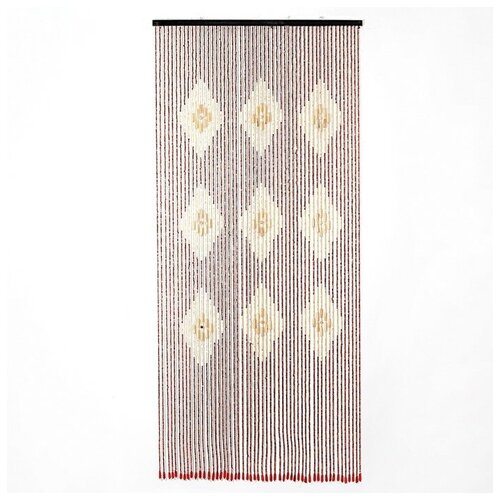 Занавеска декоративная деревянная 90190 см 52 нити цвет микс 4220₽