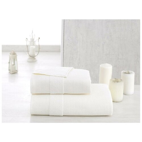 фото Полотенца карна полотенце микрокотон "karna" truva двухсторонний 50x100 1/1; кремовый размер 50 х 100