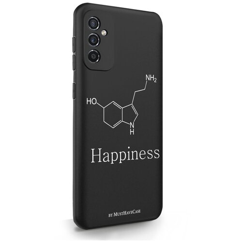 Черный силиконовый чехол MustHaveCase для Samsung Galaxy M52 Молекула счастья Самсунг Галакси М52