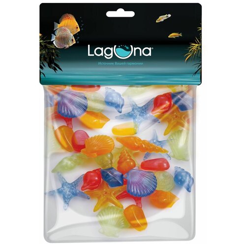 Ракушки морские LD3001 светящиеся разноцветные, 100шт, (пакет), Laguna