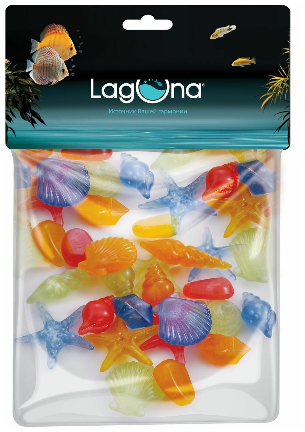 Laguna ракушки морские, светящиеся, 100 шт, пакет, разноцветные - фотография № 1