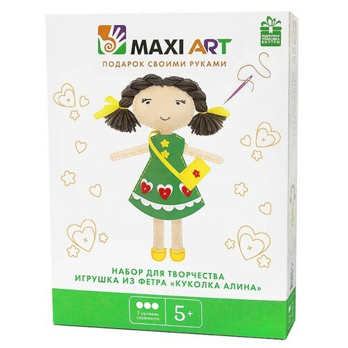 фото Набор для раскрашивания. игрушки из фетра "куколка алина" maxi art