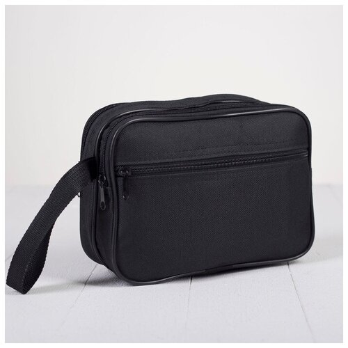 фото Сумка мужская, 2 отдела на молниях, наружный карман, цвет чёрный. в наборе 1шт. быстрые птицы