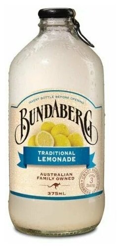 Лимонад Австралия Крафт Bundaberg (Бандаберг) Traditional Lemonade, ферментированный, стекло 375 мл