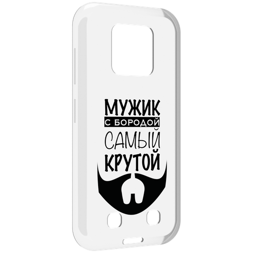 Чехол MyPads крутой-мужик-с-бородой мужской для Oukitel WP18 задняя-панель-накладка-бампер