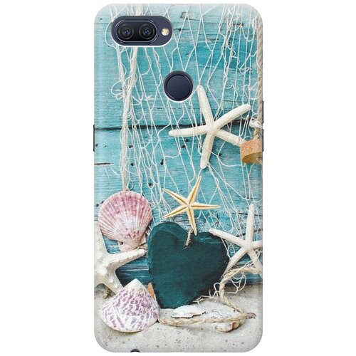 фото Ультратонкий силиконовый чехол-накладка для oppo a12 / a7 / a5s с принтом "морские звезды" gosso