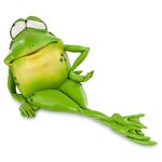 Фигурка лягушка Мисс Фрогалина Размер: 28*12*14 см - изображение