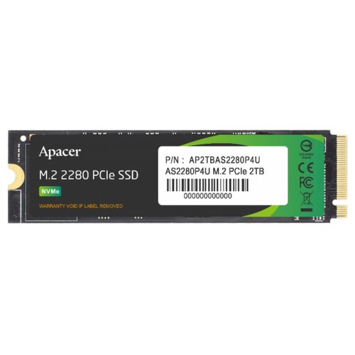 Твердотельный накопитель Apacer 2 ТБ M.2 AP2TBAS2280P4U-1 накопитель ssd apacer as2280p4u 2tb ap2tbas2280p4u 1