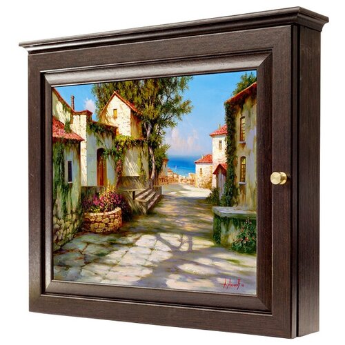 Ключница дорога К морю 330х60х270мм темный орех МДФ