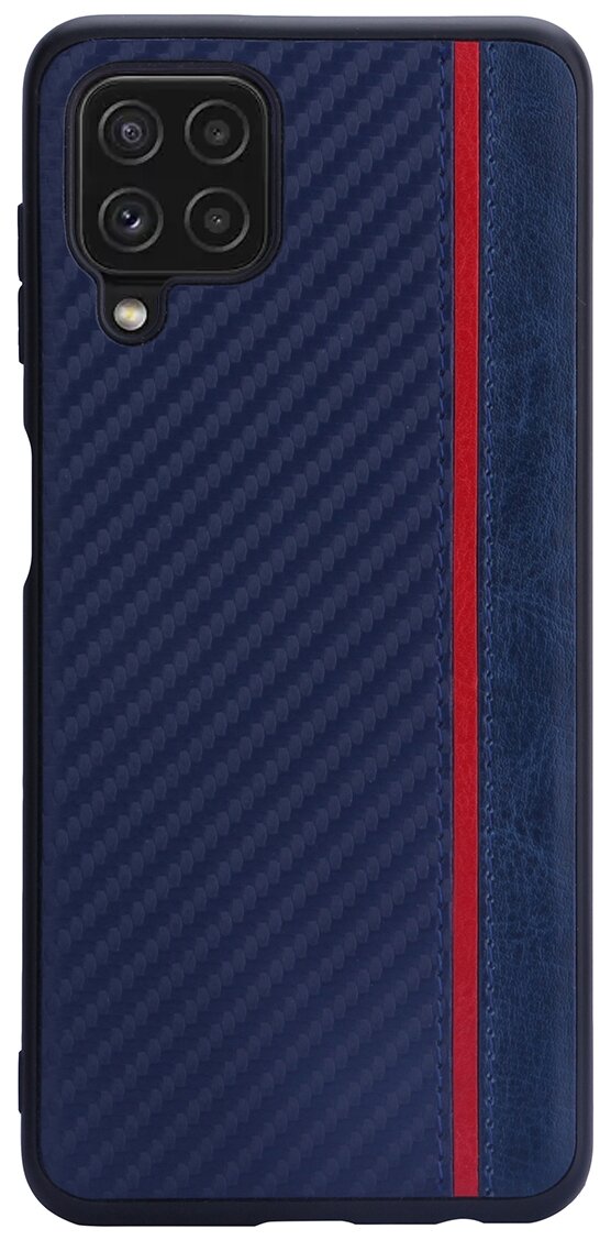 Чехол накладка G-Case Carbon для Samsung Galaxy A22 (4G) SM-A225F, темно-синяя