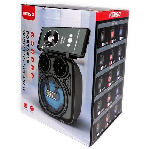 Портативная колонка KIMISO 1186 цвет черныйкрасный 94900₽