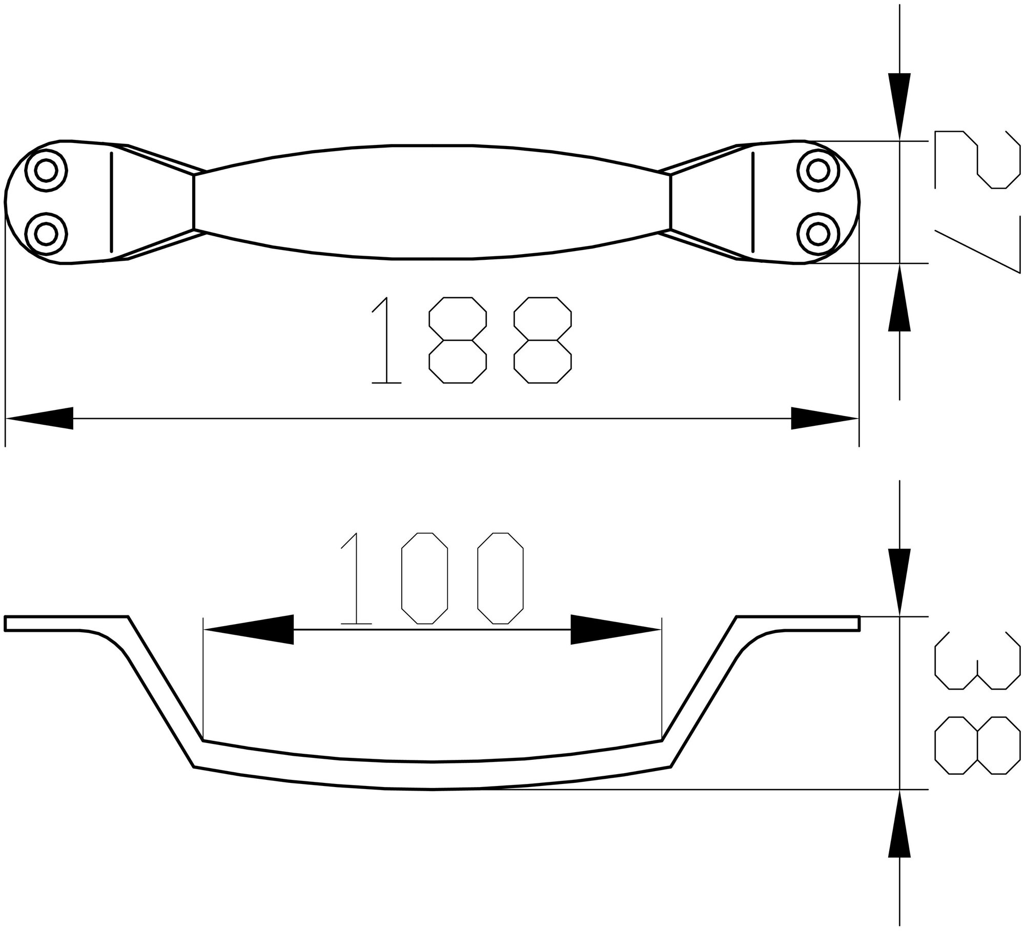 Ручка-скоба Трибатрон РС-100-2 - фото №2