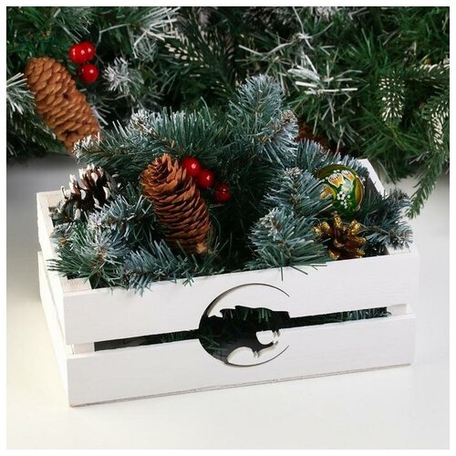 Кашпо деревянное двуреечное 