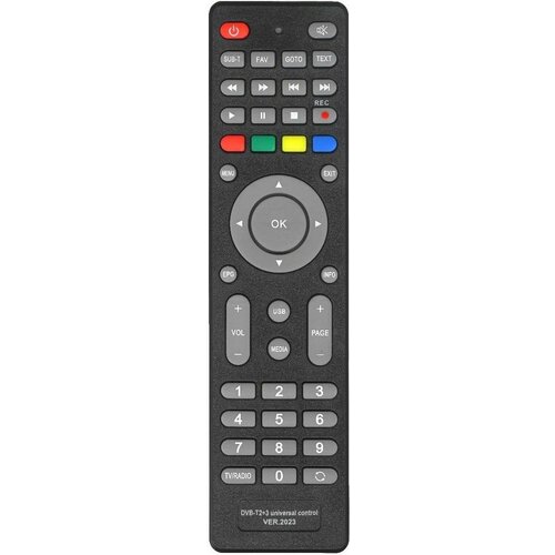 пульт для d color dc1002hd mini jinga 2701 electronics 8901 lumax 1101 1110 1115 dexp ab 115 Пульт ДУ Huayu DVB-T2+3-TV 2023 для ресиверов dvb-t/t2/c и iptv, черный