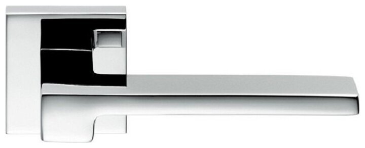 Дверная ручка на квадратном основании COLOMBO Zelda MM11RSB-CR полированный хром - фотография № 1