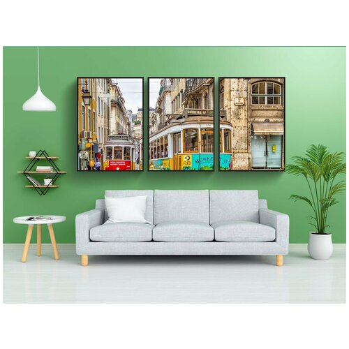 фото Набор модулных постеров для интерьера "португалия, лиссабон, архитектура" 60x90 см. в тубусе, без рамки lotsprints