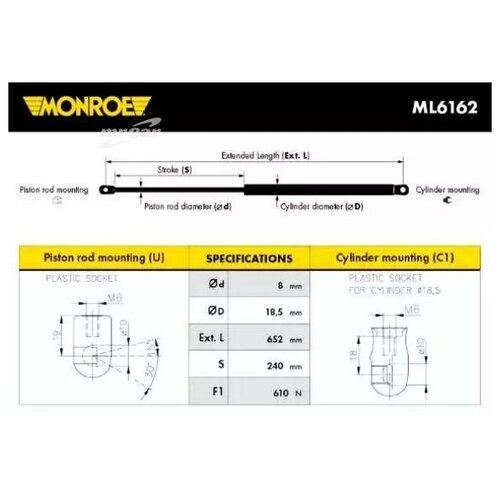 фото Monroe ml6162 упор газовый