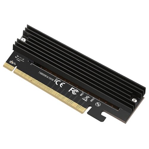 Контроллер PCI-E 3.0 x16 для установки SSD M.2 NVMe 2280 (M ключ) с радиатором (охлаждение)