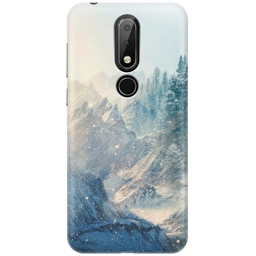 Ультратонкий силиконовый чехол-накладка для Nokia 6.1 Plus, X6 (2018) с принтом Снежные горы и лес ультратонкий силиконовый чехол накладка для nokia 6 1 plus x6 2018 с принтом снежные горы и лес