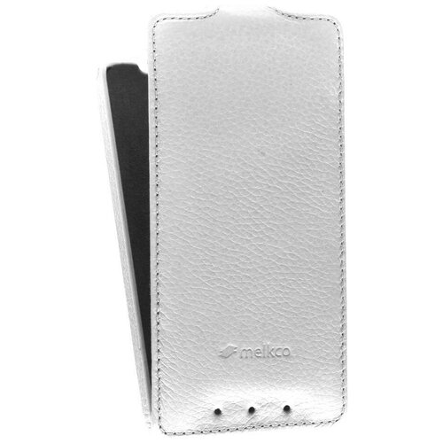 горизонтальный чехол для htc one mini m4 белый Кожаный чехол для HTC One Mini / M4 Melkco Premium Leather Case - Jacka Type (White LC)