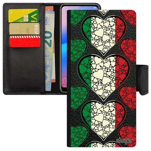 фото Противоударный чехол книжка для // galaxy a12 // "флаг венгрии с сердцем" дизайн стиль, utaupia, цветной